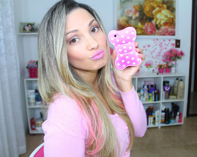 Mechas rosas com tonalizante Color Intense Star Pink C. Kamura