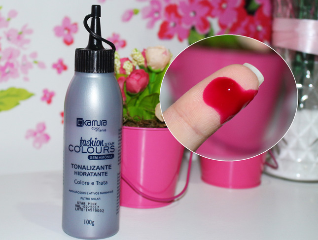 Mechas rosas com tonalizante Color Intense Star Pink C. Kamura