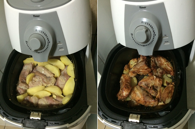 costelinha de porco com batata n airfry