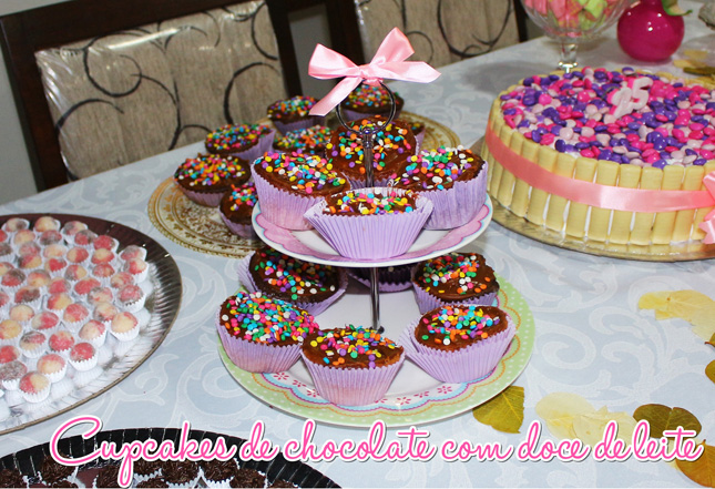 Receita: Cupcake de chocolate com doce de leite