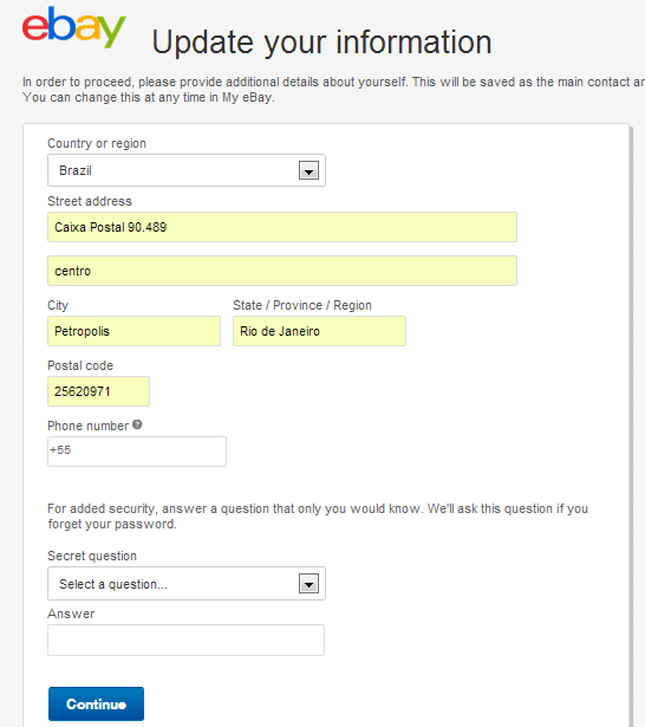 Como se cadastrar no Ebay