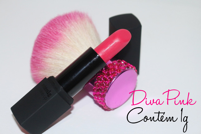 Batom Diva Pink Mate Contém 1g