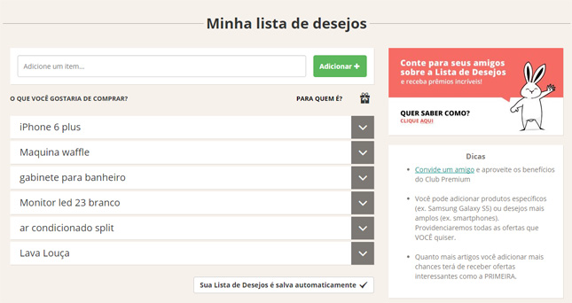 lista desejo black friday